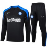 Felpa Allenamento Inter Milan 24/25 Nero Blu 3