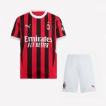 Maglia AC Milan Home Bambino 2024/25 Blanco