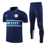 Polo Manchester City Set Completo 2022/23 Blu Navy