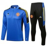 Felpa Allenamento Manchester United 2022 Blu Nero