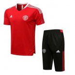 Maglia Formazione Manchester United Set Completo 2022 Rosso Nero