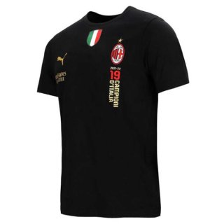 Maglia AC Milan 19 Campione Italia 2022/23 Nero