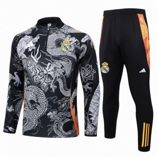 Felpa Allenamento Real Madrid 24/25 Nero Grigio 5