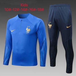 Bambino Felpa Allenamento Francia 2023 Blu 4