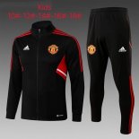 Bambino Giacca Manchester United 2023 Nero Rosso