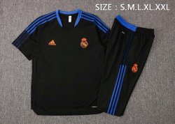 Maglia Formazione Real Madrid Set Completo 2022 Nero Blu