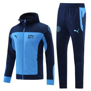 Giacca Cappuccio Manchester City 2021/22 Blu