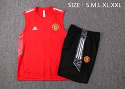 Maglia Manchester United Senza Maniche 2022 Rosso Nero