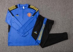 Felpa Allenamento Manchester United 2022 Blu Nero