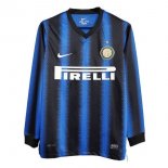 Thailandia Maglia Inter Milan Home ML Retro 2010 2011 Blu