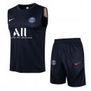 Maglia Paris Saint Germain Senza Maniche Set Completo 2022 Nero