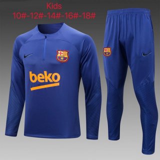 Bambino Felpa Allenamento Barcellona 2023 Blu