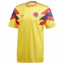 Thailandia Maglia Columbia Home Retro 1990 Giallo