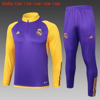 Bambino Felpa Real Madrid 2024/25 Porpora Giallo