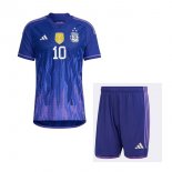 3 Stelle Maglia Argentina Away Bambino MESSI 2022/23