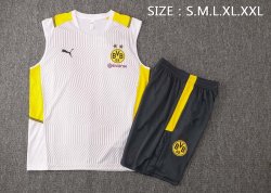 Maglia Real Madrid Senza Maniche 2022 Bianco Giallo