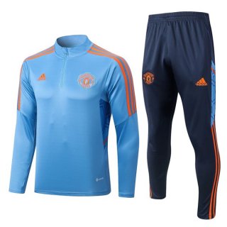 Felpa Allenamento Manchester United 2023 Blu