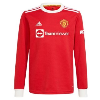 Thailandia Maglia Manchester United Home ML 2021/22 Rosso