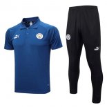 Polo Manchester City Set Completo 2023/24 Blu Nero