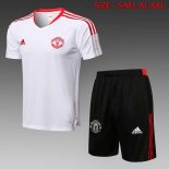 Maglia Formazione Manchester United Set Completo 2022 Bianco Nero