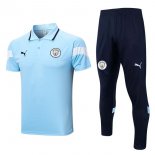 Polo Manchester City Set Completo 2023/24 Blu