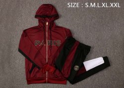 Giacca Cappuccio Paris Saint Germain 2022 Rosso Nero