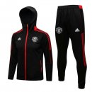 Giacca Cappuccio Manchester United 2022 Nero Rosso