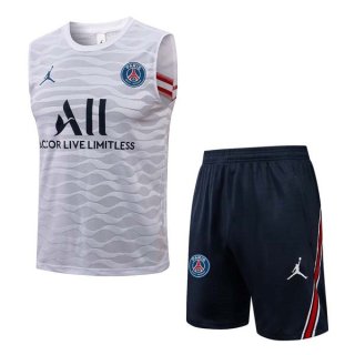 Maglia Paris Saint Germain Senza Maniche 2022 Bianco Nero