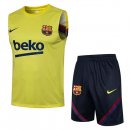 Maglia Barcellona Set Completo Senza Maniche 2022 Giallo