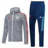 Giacca a vento Ajax Set Completo 2021/22 Bianco Blu