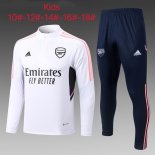 Bambino Felpa Allenamento Arsenal 2023 Bianco Blu