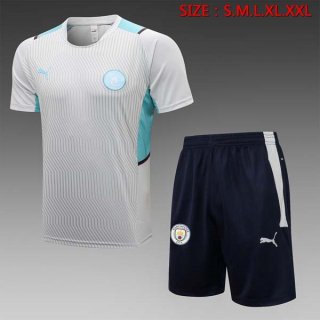 Maglia Formazione Manchester City Set Completo 2022 Grigio