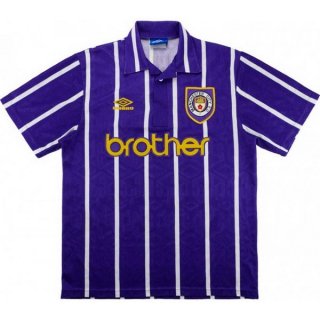 Thailandia Maglia Manchester City Away Retro 1993 1994 Porpora