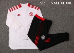 Felpa Allenamento Manchester United 2022 Bianco Nero