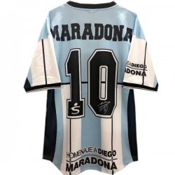 Maglia Argentina NO.10 Maradona Home Retro 2001 Blu