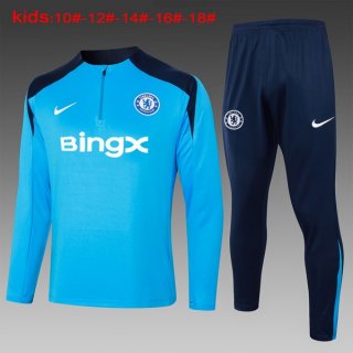 Bambino Felpa Allenamento Chelsea 24/25 Blu 5