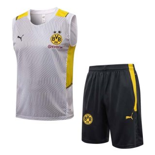 Maglia Real Madrid Senza Maniche 2022 Bianco Giallo