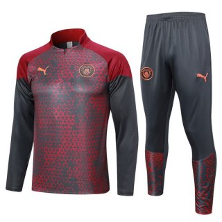 Felpa Manchester City 2024 Rosso Grigio