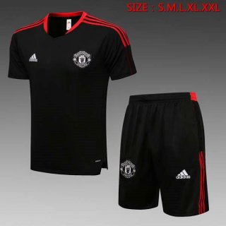 Maglia Formazione Manchester United Set Completo 2022 Nero