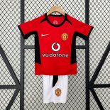 Maglia Manchester United Home Bambino Retro 2002 2004