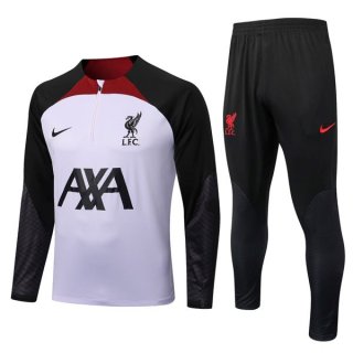 Felpa Allenamento Liverpool 2023 Bianco Nero