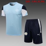 Maglia Formazione Manchester City Set Completo 2022 Blu Nero