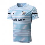 Maglia Entrenamien Manchester City 2022/23 Blu