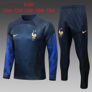 Bambino Felpa Allenamento Francia 2023 Blu 2