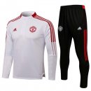 Felpa Allenamento Manchester United 2022 Bianco Nero