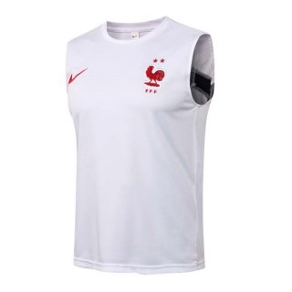 Maglia Francia Senza Maniche 2022 Bianco