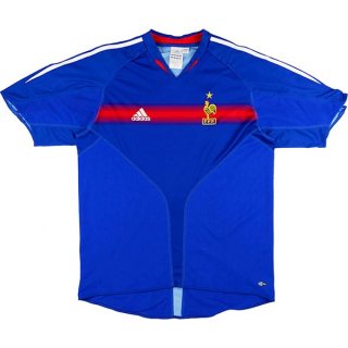 Thailandia Maglia Francia Home Retro 2004 Blu