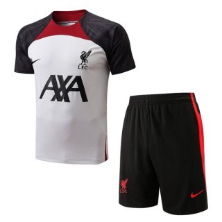 Maglia Formazione Liverpool Set Completo 2022/23 Bianco Grigio