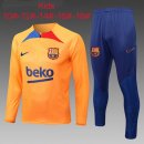 Bambino Felpa Allenamento Barcellona 2023 Arancione Blu 2