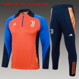 Bambino Felpa Allenamento Juventus 24/25 Arancione Blu 3